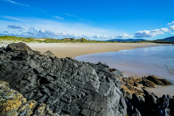 Rlanda Nın Kuzeybatı Kıyısında Donegal Ilçesinde Inanılmaz Bir Sahil — Stok fotoğraf