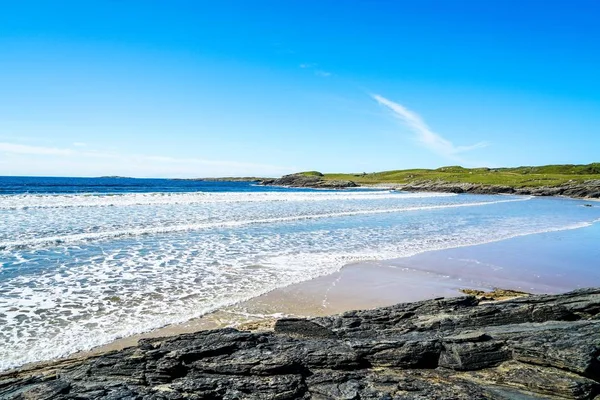 Otrolig Strand Längs Irlands Nordvästra Kust Grevskapet Donegal — Stockfoto