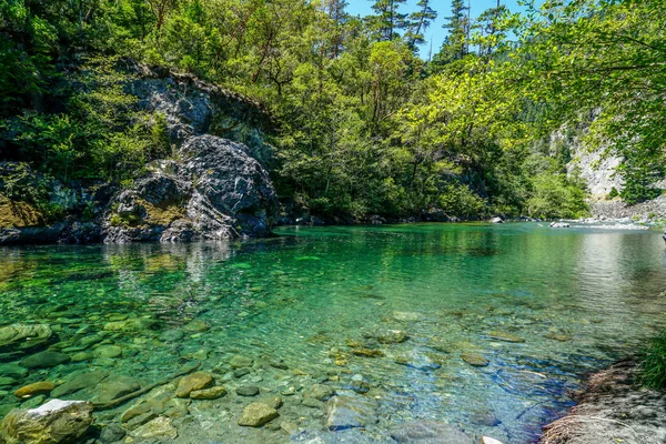 Magnífico Redwood Creek Que Atraviesa Parque Nacional Redwood Norte California — Foto de Stock