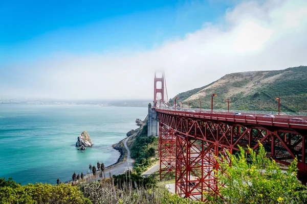 Brouillard Levait Alors Que Nous Arrivions Pour Voir Golden Gate — Photo
