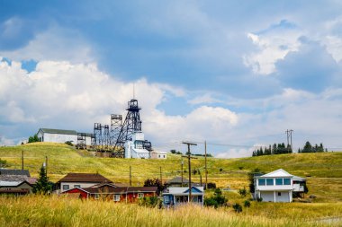 Butte Montana 'da bir maden kuyusu..