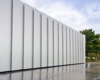 Raleigh, Nc / ABD - 13 Ekim 2019: Kuzey Carolina Sanat Müzesi 'nin bir parçası olan Batı Binası manzarası