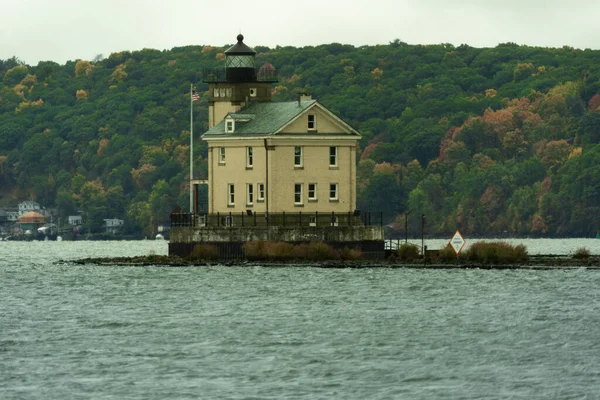 Kingston United States Oct 2020 Пейзаж Історичного Rondout Light Маяк — стокове фото