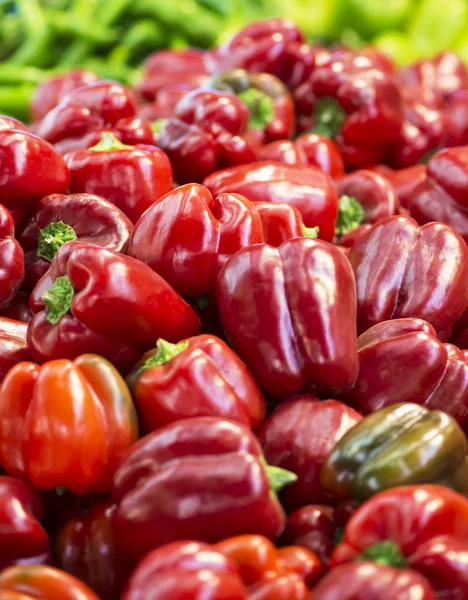 Fresh Healthy Bio Paprika Agricultural Market Selective Focus — Stock Photo, Image