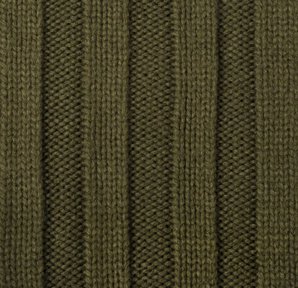 Olive Knitted Fabric Texture Close Can Used Background Selective Focus — Stock Photo, Image