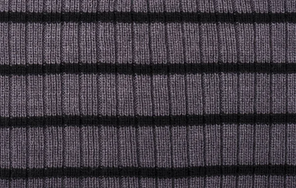 Gray Striped Natural Wool Texture Background Selective Focus — Stock Photo, Image