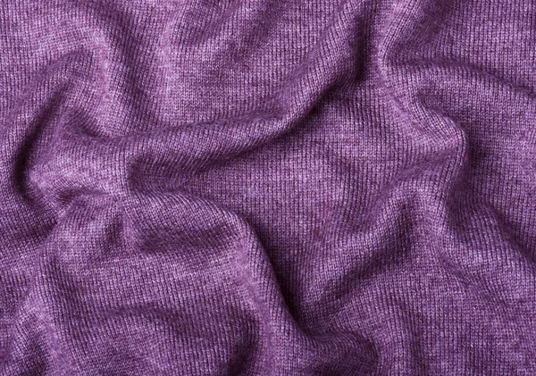 Textura Tejido Punto Púrpura Cerca Puede Utilizar Como Fondo Enfoque — Foto de Stock