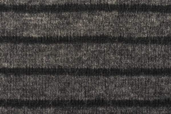 Gray Striped Natural Wool Texture Background Selective Focus — Stock Photo, Image