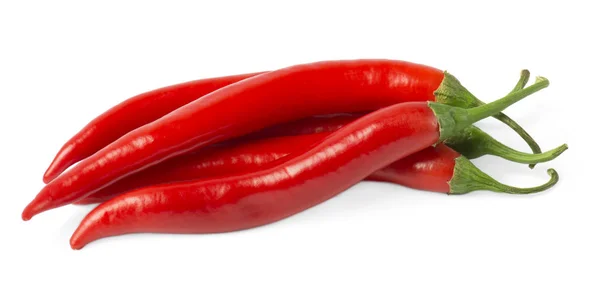 Warme Rode Chili Peper Geïsoleerd Witte Achtergrond — Stockfoto