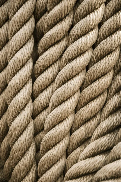 Cuerda Retorcida Equipamiento Bordo Velero — Foto de Stock