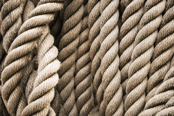 Twisted Rope Equipment Board Sailing Ship — Stock Photo, Image