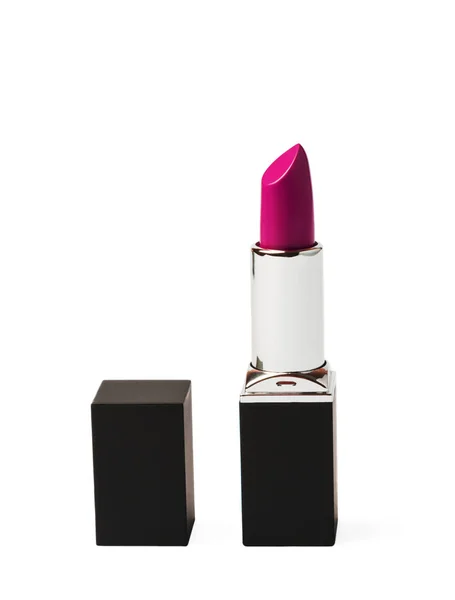 Rossetto Rosa Glamour Isolato Sfondo Bianco — Foto Stock