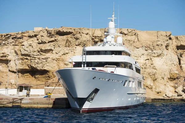 Luxury Yacht Moored Berth — Stock Photo, Image