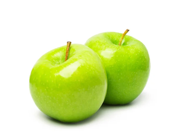 Green Apples White Background — Stock Photo, Image