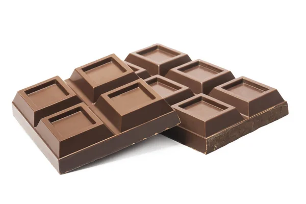 Chocolade Bar Geïsoleerd Witte Achtergrond — Stockfoto
