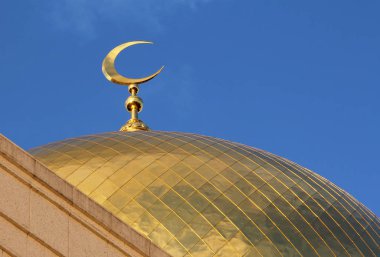 Altın hilal üst kısmında Merkez Camii Moscow city, Rusya Federasyonu