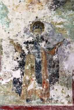 XVII. yüzyıl Antik duvar Znamensky Katedrali, Veliky Novgorod, Rusya