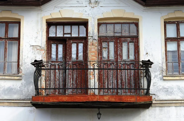Balkon Eines Alten Hauses — Stockfoto