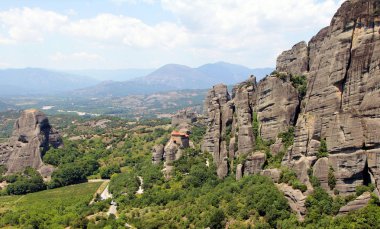 Güzel manzara Meteora kompleks, Yunanistan