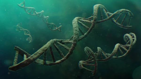 Bir DNA ipliği. Yakın plan..