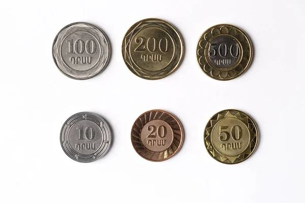 Sammlung Von Münzen Aus Armenien — Stockfoto