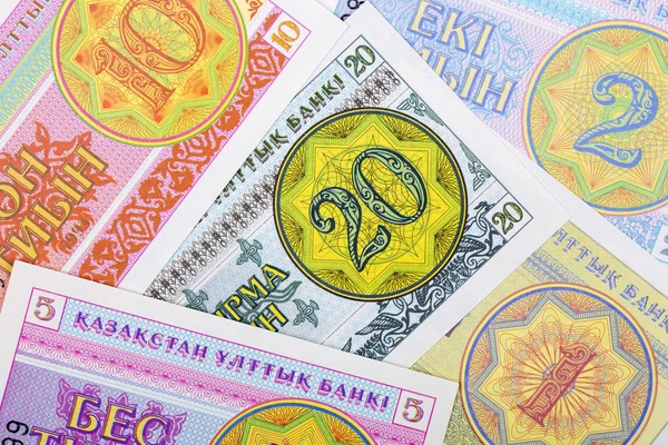 Kazašský Peníze Pozadí — Stock fotografie
