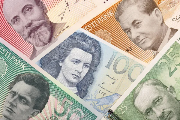 Dinheiro Estônia Contexto — Fotografia de Stock