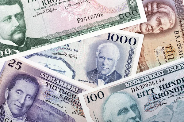 Dinero Viejo Islandia Fondo —  Fotos de Stock