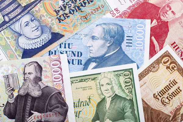 冰岛的钱 — 图库照片