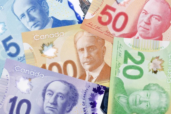 Dinero Canadiense Fondo — Foto de Stock