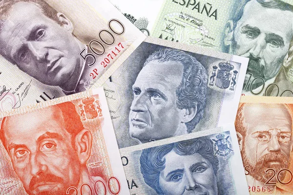 Geld Uit Spanje Een Achtergrond — Stockfoto