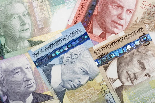 Dinero Canadiense Fondo — Foto de Stock