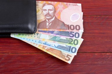 Yeni Zelanda para siyah cüzdan 