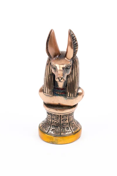 Figurinha Anubis Sobre Fundo Branco — Fotografia de Stock