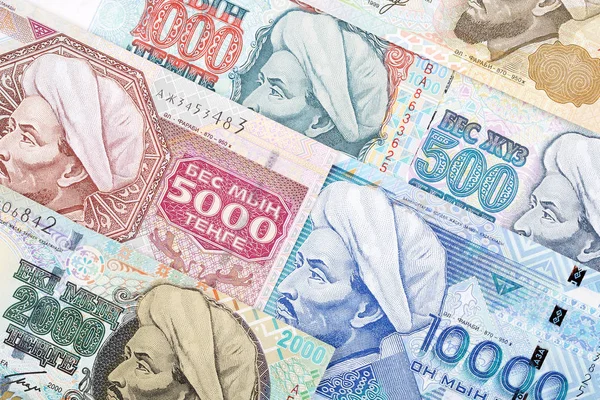 Gamla Pengar Från Kazakstan Business Bakgrund — Stockfoto