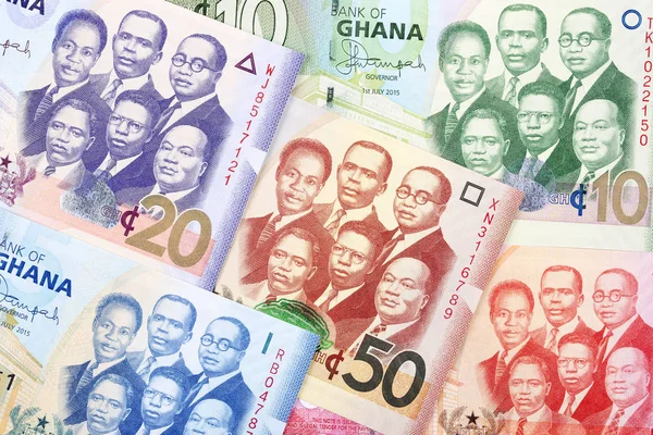 Geld Uit Ghana Een Zakelijke Achtergrond — Stockfoto