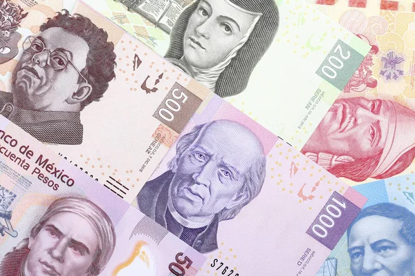 Mexicaanse Pesos Een Zakelijke Achtergrond — Stockfoto