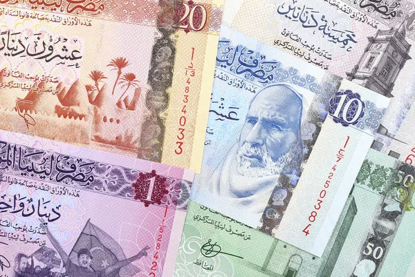 Libyan Dinar Business Background — Stock Photo, Image