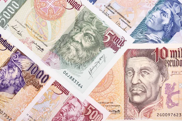 Portugese Geld Een Zakelijke Achtergrond Met Escudo — Stockfoto