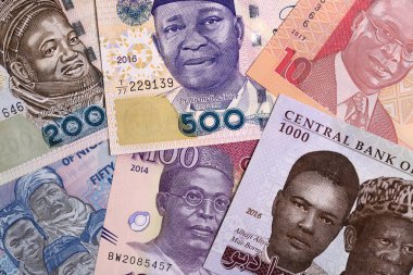 Nijeryalı Naira, Nijerya'dan para ile bir arka plan 