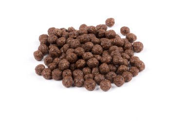 Beyaz bir arka plan üzerinde çikolata pul