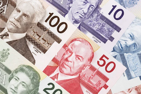 Dólares Canadenses Fundo Negócios — Fotografia de Stock