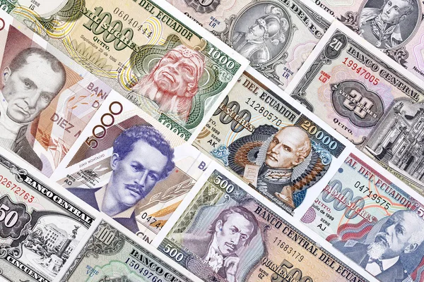 Valuta Ecuador Bakgrund — Stockfoto