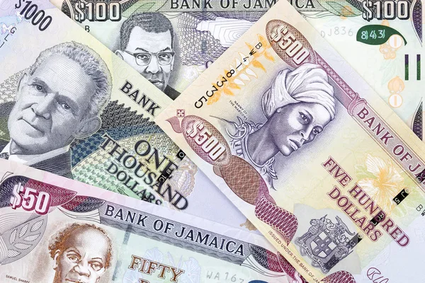 牙买加货币 商业背景 — 图库照片