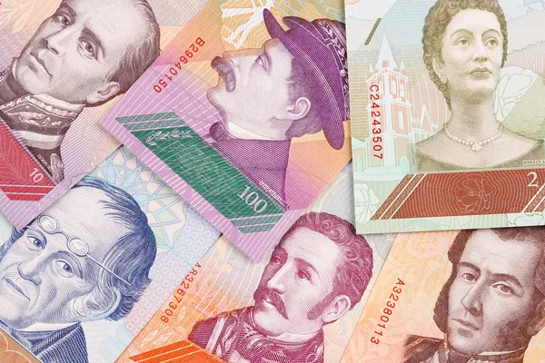 Venezuelan Bolivares Business Background — Stock Photo, Image