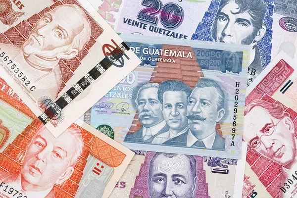 Guatemaltekisches Geld Als Unternehmerischer Hintergrund — Stockfoto
