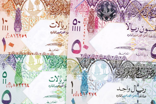 Катарський Гроші Бізнес Фон — стокове фото