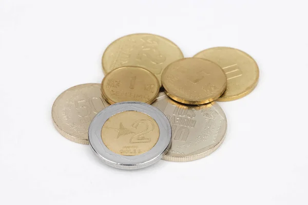 Peruaanse Coins Set Van Zolen — Stockfoto