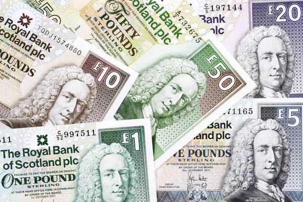 Шотландський Гроші Бізнес Фон — стокове фото