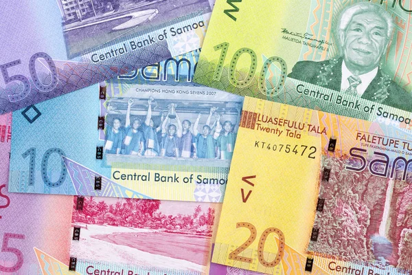 Samoaans Geld Een Zakelijke Achtergrond — Stockfoto